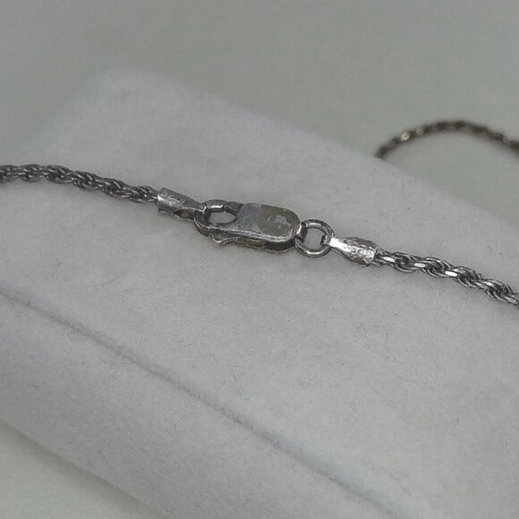 Vintage Italian Sterling Silver Rope Chain Necklace – 19” - Picture 3 of 4
